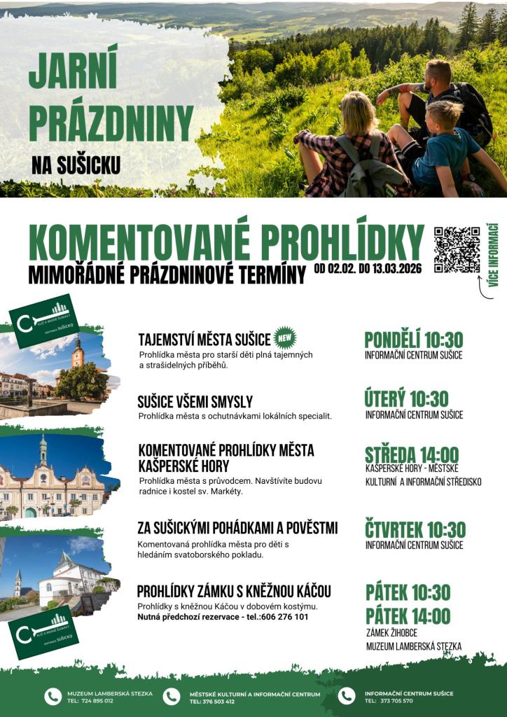 komentované prohlídky jarní prázdniny